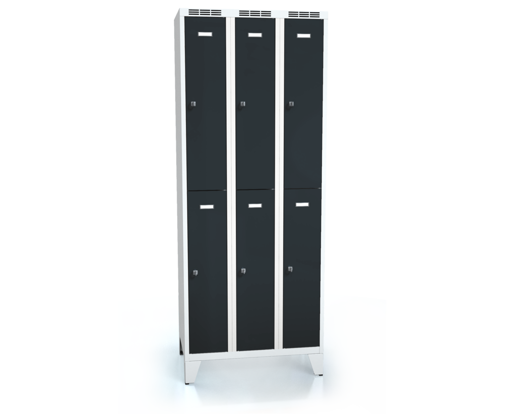  Divided cloakroom locker ALDUR 1 with feet 1920 x 750 x 500